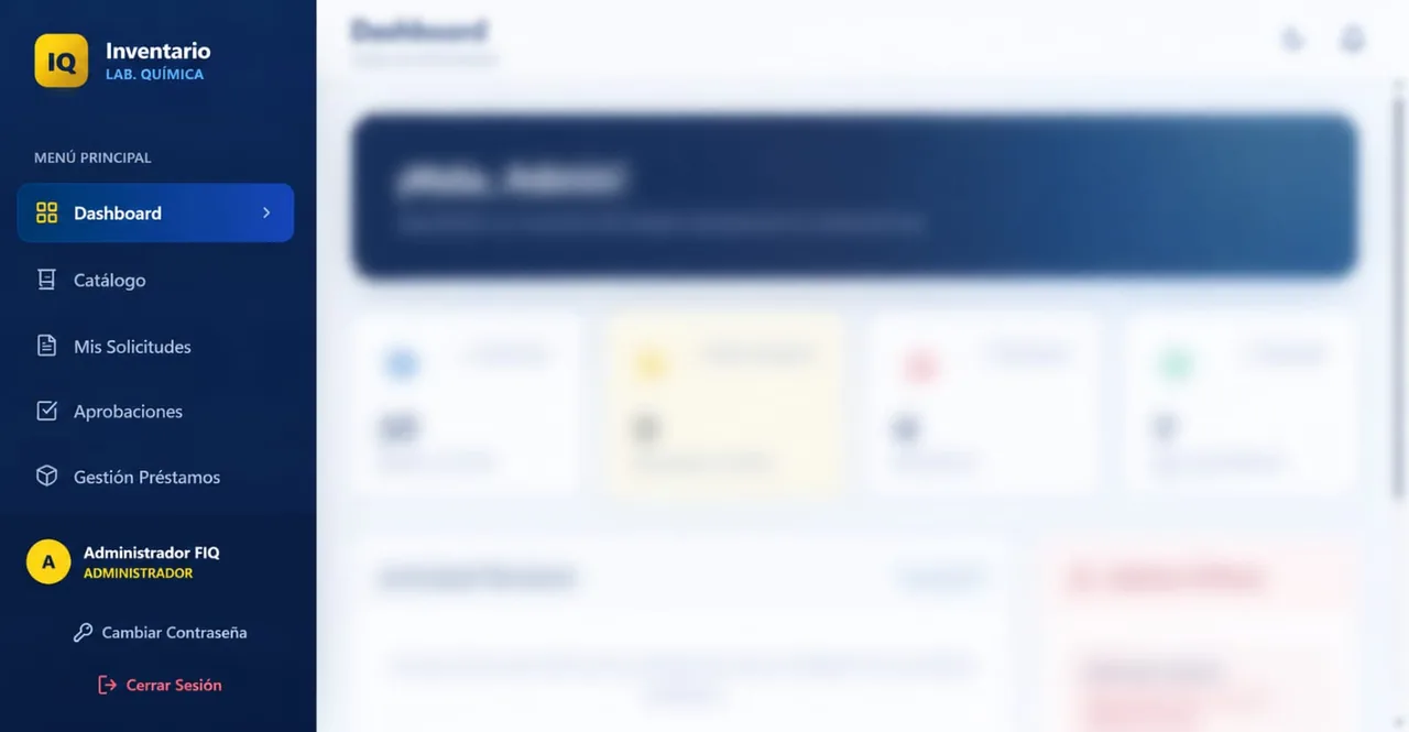 Inventario Lab. Química UNAH: Dashboard